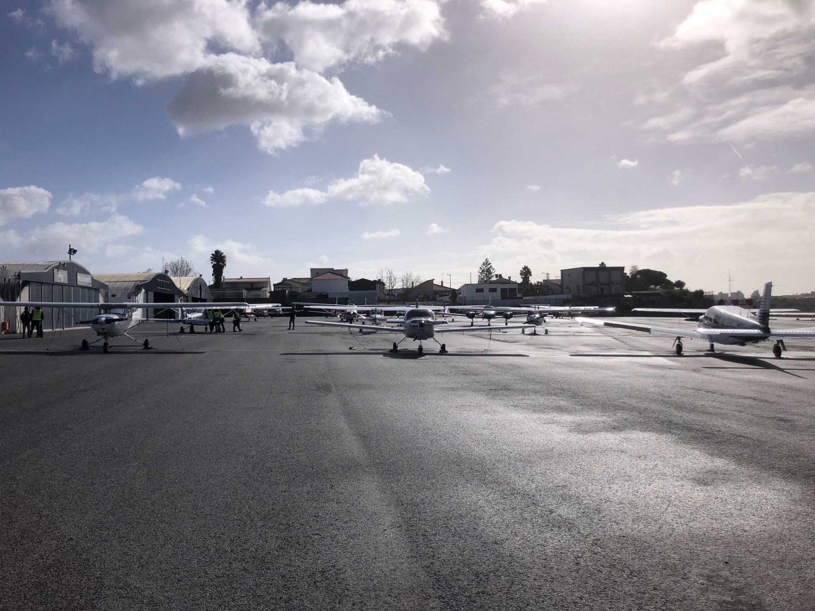 Cascais airport runway with IFA's aircrafs