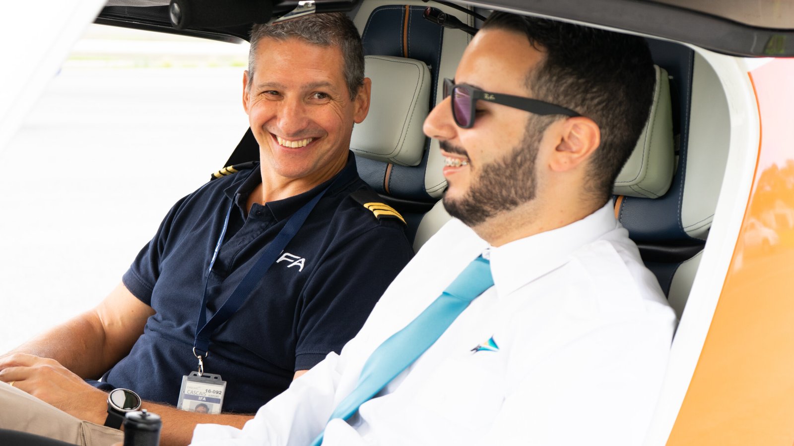 flight instructor with student pilot IFA