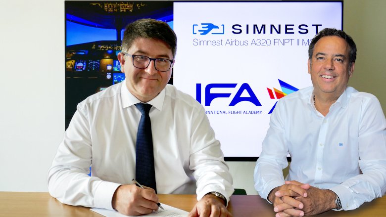 Simnest and IFA CEOs sitting at a table
